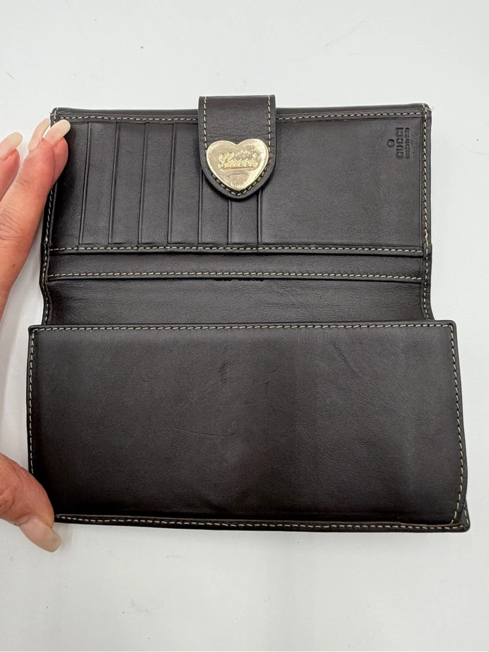 Vintage Gucci Coated GG Canvas Heart Snap Wallet 203550 - Picture 5 of 14